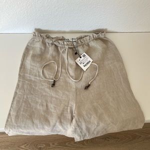 Zara Wide Leg Linen Pants